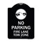 Signmission Fire Lane Tow Zone with Graphic Heavy-Gauge Aluminum Architectural Sign, 24" x 18", BW-1824-23980 A-DES-BW-1824-23980 - alternate 1